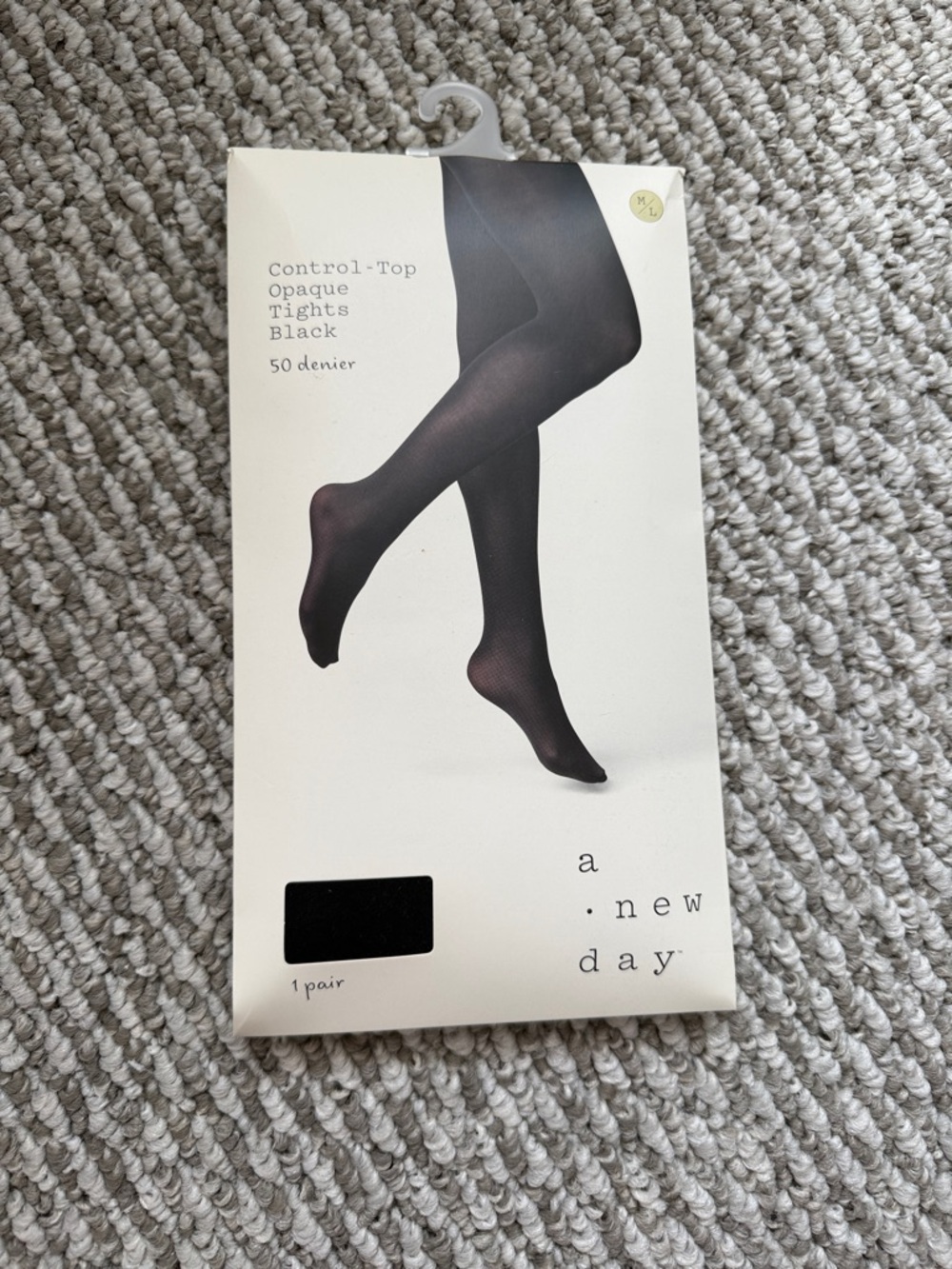 a new day Black Opaque Control-Top Tights